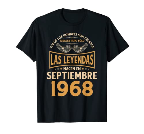 Cumpleaños Hombre Regalos Las Leyendas Septiembre 1968 Camiseta