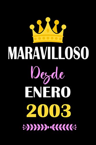 Maravilloso desde enero 2003: cuaderno de cumpleaños, regalos de cumpleaños para niños, niñas,...