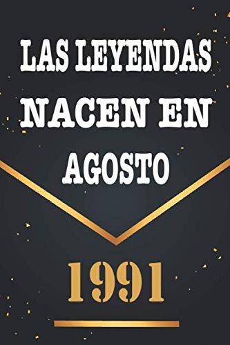 Las Leyendas Nacen En Agosto De 1991: Libro de visitas de 29 años, cuaderno, 120 páginas de...