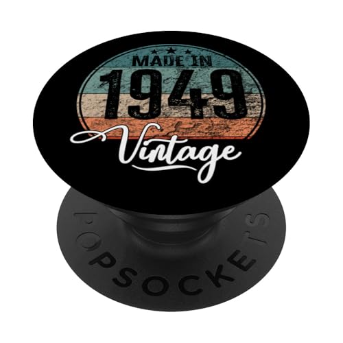 Cumpleaños Vintage Año de Nacimiento 1949 Cumpleaños Bday PopSockets PopGrip Adhesivo