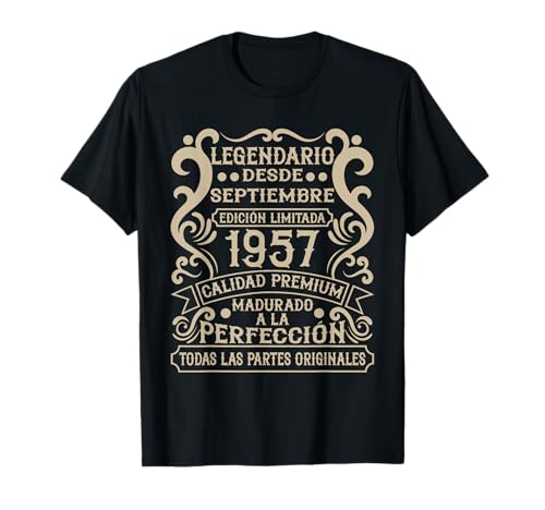 Legendario Desde Septiembre 1957 - Cumpleaños 68 Años Camiseta