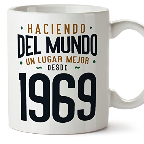 MUGFFINS Tazas 1969 Cumpleaños - En Español - Haciendo del Mundo un Lugar Mejor - 11 oz / 330 ml -...