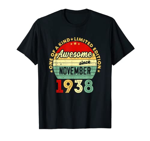 Impresionante desde noviembre de 1938 camisetas de cumpleaños 83 Camiseta