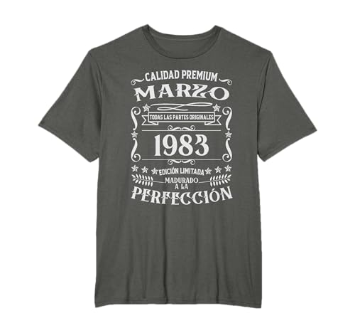 42 cumpleaños Nacido en Marzo de 1983 Vintage 42 años Camiseta