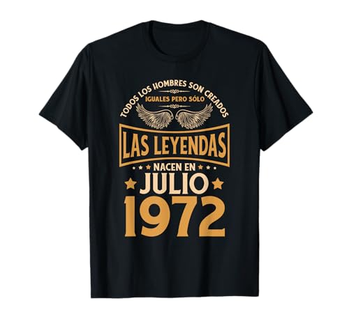 Regalos de cumpleaños para hombres The Legends Julio 1972 Camiseta