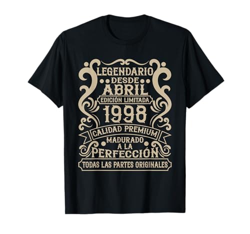Legendario Desde Abril 1998 - Cumpleaños 28 Años Camiseta