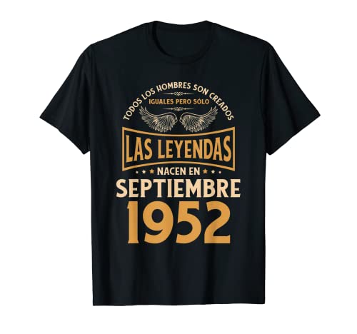 Cumpleaños Hombre Regalos Las Leyendas Septiembre 1952 Camiseta