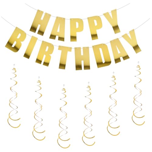 Kzouenzu Guirnalda Feliz Cumpleaños, Happy Birthday Banner Cadena cumpleaños Feliz Cumpleaños...