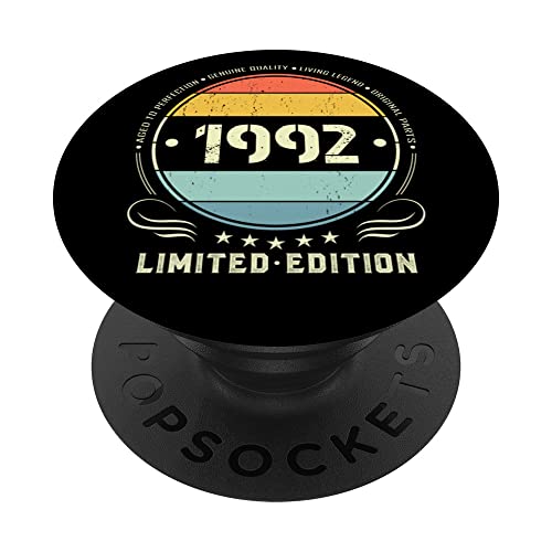1992 Edición limitada 1992 cumpleaños Popsocket para mujeres y hombres PopSockets PopGrip...