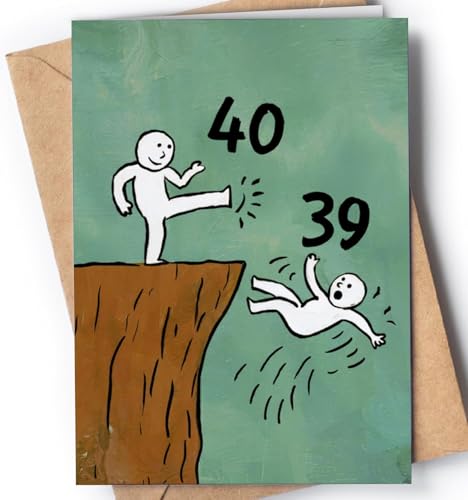 Tarjeta de 40 Cumpleaños - Tarjeta de Felicitación Graciosa para alguien que cumple 40 años -...