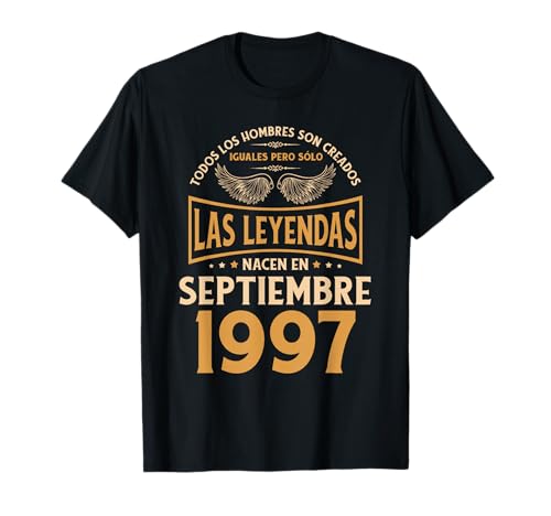 Cumpleaños Hombre Regalos Las Leyendas Septiembre 1997 Camiseta