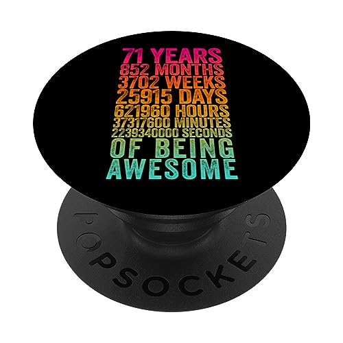 Divertida Camisa de cumpleaños 71 Old Meter Funny 71 Year Old Meter Regalos PopSockets PopGrip...
