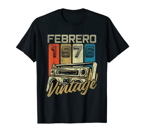 Febrero 1976 Vintage - 46 años Regalo Cumpleaños Hombre Camiseta