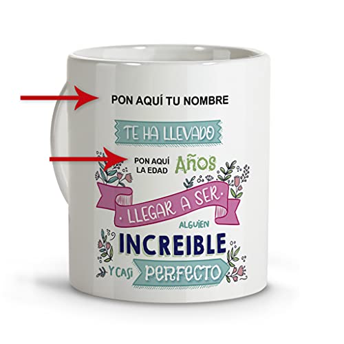 LolaPix Taza cumpleaños. Tazas personalizadas. Tazas desayuno originales. Varios diseños....