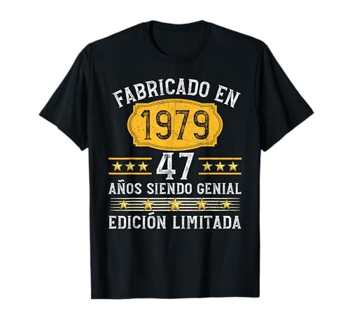 47 años Cumpleaños Hombre Mujer Fabricado En 1979 Camiseta