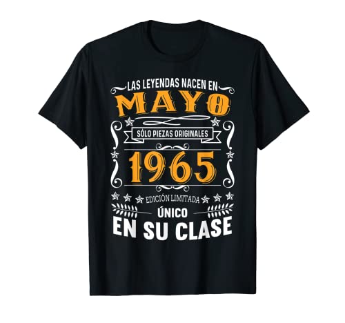 las Leyendas nacen en mayo de 1965 - Vintage Retro 2022 Camiseta