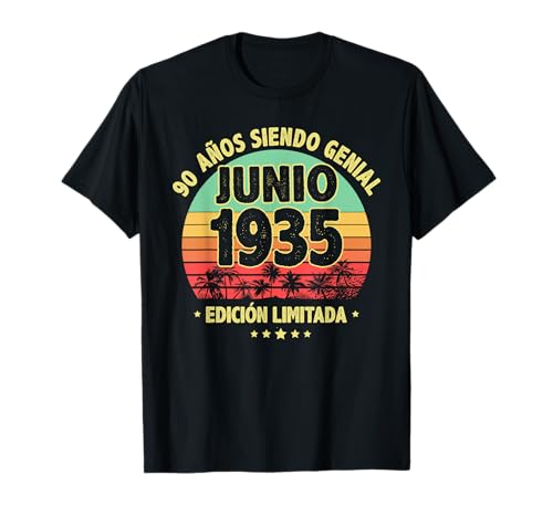 Junio 1935 90 Años Hombre Cumpleaños Regalo Junio 1935 Camiseta