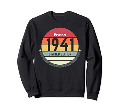 80 Años Cumpleaños Regalo Nacido En Enero 1941 Mujer Sudadera