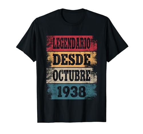 Legendario Desde Octubre 1938 - Cumpleaños 86 Años Camiseta