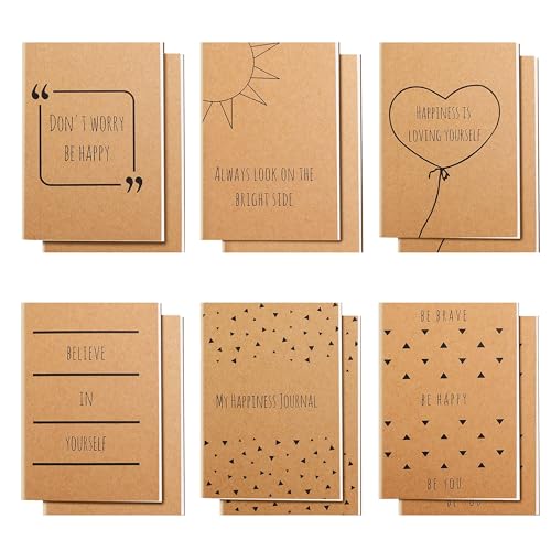Belle Vous Pack de 12 Cuadernos de Notas Pequeño con Líneas Diario/Libreta A6 10,5 x 14,8 cm - 6...