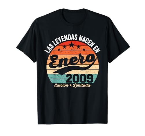 17 años Cumpleaños Las Leyendas Nacen en Enero de 2009 Camiseta
