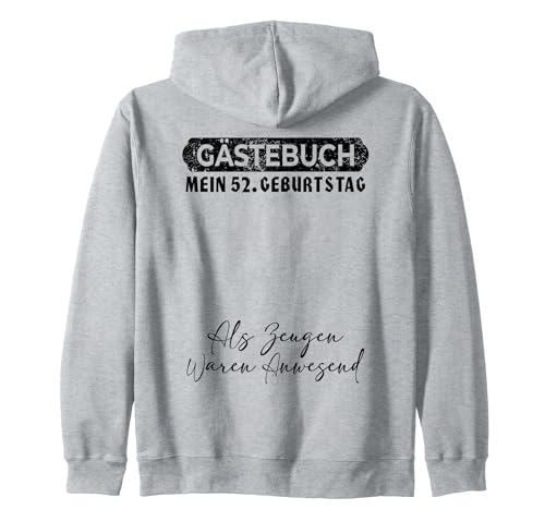 Gästebuch Mein 52. Geburtstag Libro de visitas Firma Sudadera con Capucha