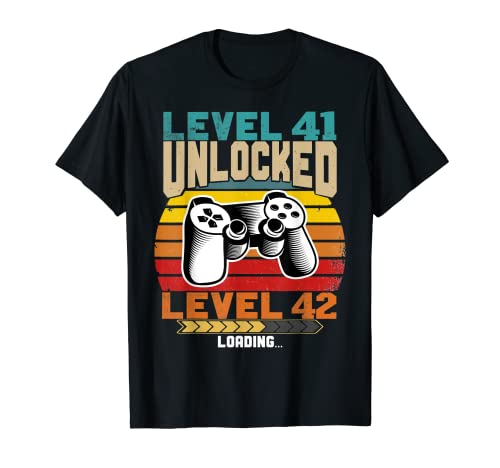 Nivel 41 desbloqueado nivel 42 Loading 41 cumpleaños Camiseta
