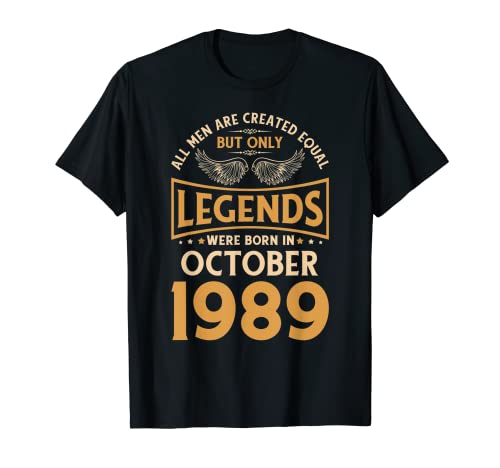 Las leyendas de cumpleaños nacieron en octubre de 1989. Camiseta