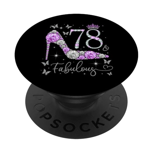 78 & Fabulous Women 78 cumpleaños, 78 años, señoras PopSockets PopGrip Adhesivo