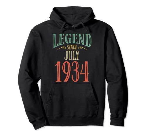 Leyenda desde julio de 1934 diseño de cumpleaños Sudadera con Capucha