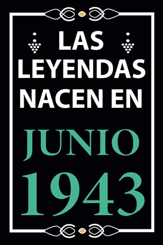 Las leyendas nacen en Junio 1943: Regalo de cumpleaños perfecto para hombre y mujer de 78 años I...