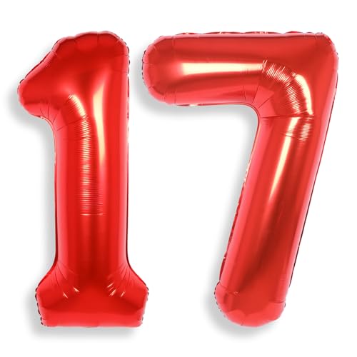 Globos Numeros Cumpleaños 17 Rojo: 40 Pulgadas Rojos Globo 71 Años Cumpleaños Gigante Grandes...