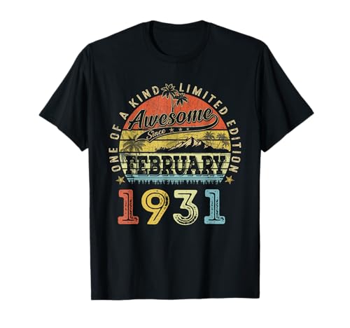 95 Edición Limitada 1931 Único Febrero 95 Cumpleaños Camiseta