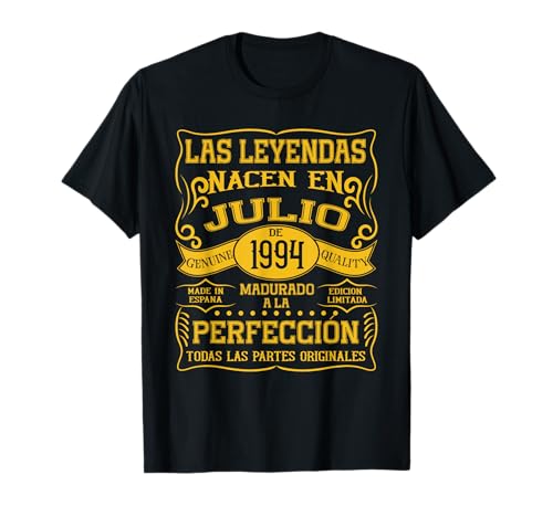 31 años Cumpleaños Las Leyendas nacen en Julio de 1994 Camiseta