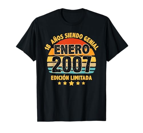 Enero 2007 18 Años Hombre Cumpleaños Regalo Enero 2007 Camiseta