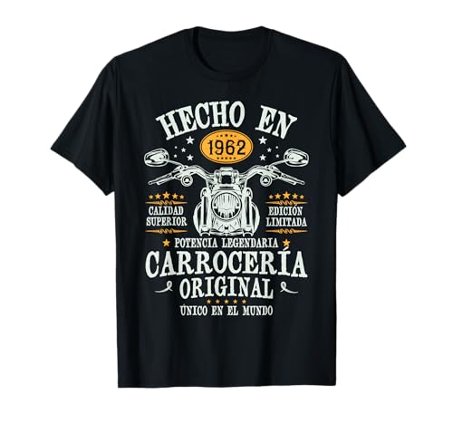 Hecho en 1962 - 64 Años Cumpleaños Moto Biker Hombre Motero Camiseta