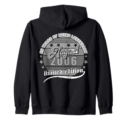 20 cumpleaños Agosto 2006 Vendimia 20 años Legendary Sudadera con Capucha