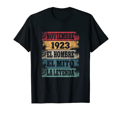 Hombre 99 Cumpleaños Regalo Años Divertido Noviembre 1923 Camiseta