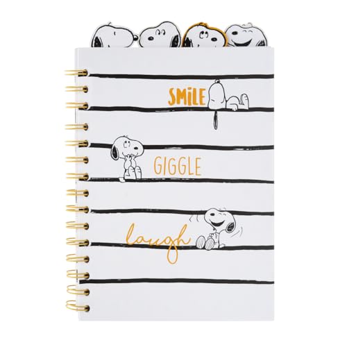 Grupo Erik Libreta con separadores Snoopy - Cuaderno A5 punteado, Libreta niña | Cuaderno apuntes :...