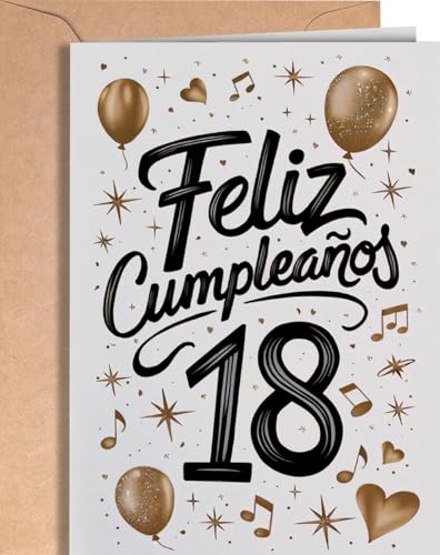 Tarjeta de 18 Cumpleaños - Tarjeta de Felicitación Graciosa para alguien que cumple 18 años -...