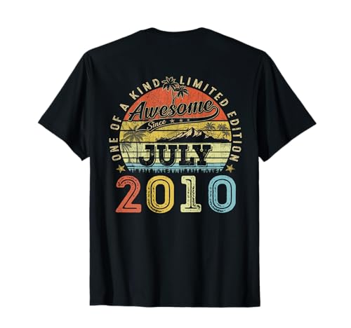 (ON Back) 16 Edición Limitada 2010 Julio 16 Cumpleaños Camiseta