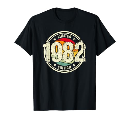 Retro 43 Años Nacido en 1982 Edición Limitada 43 Cumpleaños Camiseta