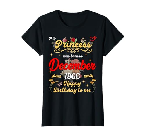 Esta Princesa nació en diciembre de 1966 Cumpleaños de diciembre Camiseta