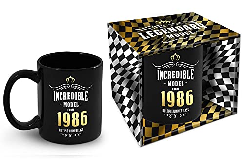 Bombo Taza de cumpleaños con año de nacimiento 1986