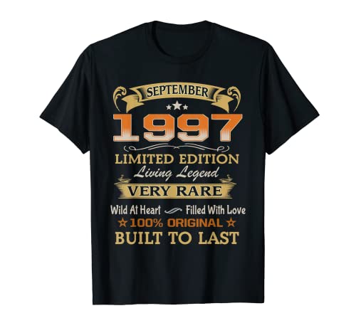 Septiembre 1997 Edición Limitada Living Legend 24 Cumpleaños Camiseta