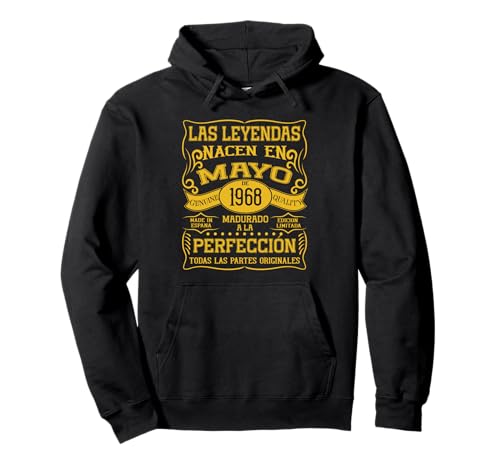 58 años Cumpleaños Las Leyendas Nacen en Mayo de 1968 Sudadera con Capucha