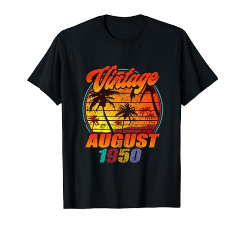 Camiseta vintage de agosto de 1950 cumpleaños nacido en agosto Camiseta