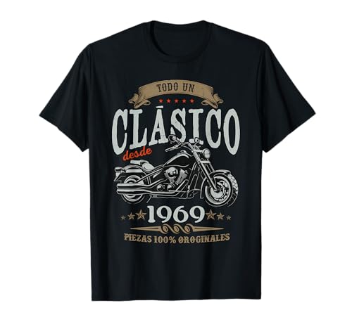 Nacido en 1969 - 57 Años Cumpleaños Moto Biker Hombre Motero Camiseta
