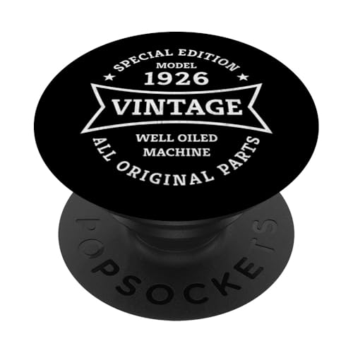 100.o cumpleaños Nacido en 1926 Diseño Vintage 100 años PopSockets PopGrip Adhesivo