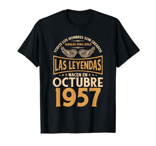 Cumpleaños Hombre Regalos Las Leyendas Octubre 1957 Camiseta
